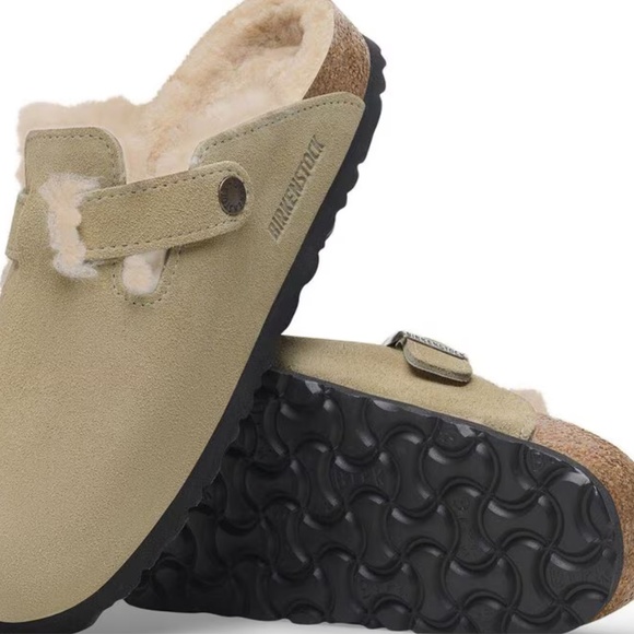 Birkenstock Boston Shearling Suede Leather - Taupe - Size 40. - Picture 4 of 13